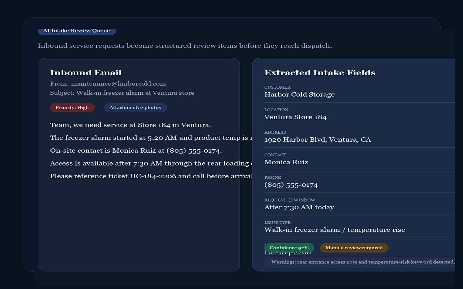 SynapticLYnk AI intake review and extraction workflow